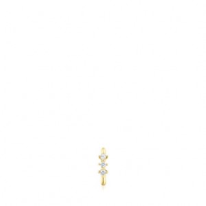 Tous Les Classiques Strip Hoop With Diamonds Ohrringe Gold | Österreich-WJKRTI452