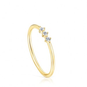 Tous Les Classiques Strip With Diamonds Ring Gold | Österreich-OENDRA359