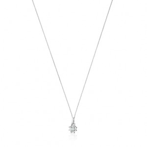 Tous Les Classiques With Medium Diamond Rosette Halskette Silber | Österreich-SBDOWK689