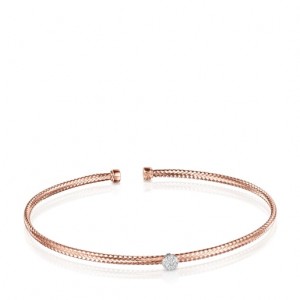 Tous Light With Diamond Rosette Armband Rosa Gold | Österreich-QDZPRY124