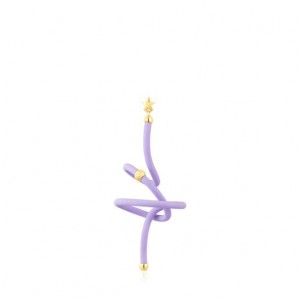 Tous Lilac Spiral St Tropez Caucho 1/2 Ohrringe Gold Lila | Österreich-ARIYWZ318