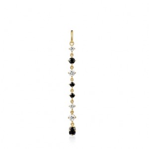Tous Long Glaring With Onyx Zirconia Anhänger Gold | Österreich-QFNBAL081