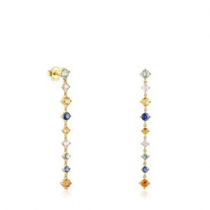 Tous Long Glaring With Sapphires Ohrringe Gold | Österreich-RXTLNK407
