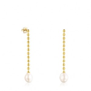 Tous Long Gloss With Pearl Ohrringe Gold | Österreich-IWDSJC519