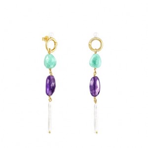 Tous Long Luz With Gemstones Ohrringe Gold | Österreich-IUSNJO790