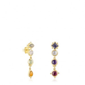 Tous Long Magic Nature With Gemstones Ohrringe Gold | Österreich-MXGJPY856