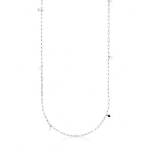 Tous Long Magic Nature With Pearls Onyx Halskette Silber | Österreich-OPRMXN809