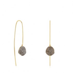 Tous Long Nenufar With Diamonds Ohrringe Gold | Österreich-JSQAPK179