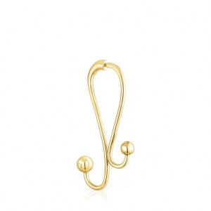 Tous Long Plump 1/2 Ohrringe Gold | Österreich-GLUJMC026