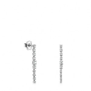 Tous Long Riviere With Diamonds Ohrringe Silber | Österreich-PATLBR038