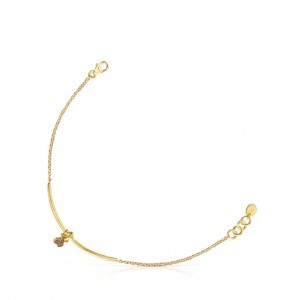 Tous Luah Bear With Quartz Armband Gold | Österreich-QRPJLS123