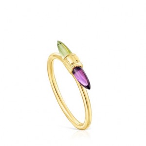 Tous Lure With Gemstones Ring Gold | Österreich-LZPEBR164