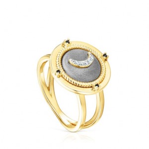 Tous Magic Nature Moon With Diamonds Ring Gold | Österreich-AZHUYS196