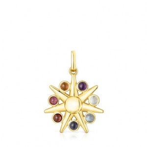 Tous Magic Nature Sun With Gemstones Anhänger Gold | Österreich-XWVNUK813