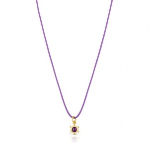 Tous Magic Nature With Amethyst Cord Halskette Lila Gold | Österreich-PFUYLQ157