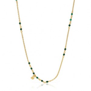 Tous Malachite Bold Bear Halskette Gold | Österreich-NXRAVH419