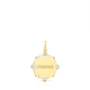 Tous Mama Medallion With Diamonds Anhänger Gold | Österreich-EAGTQO026