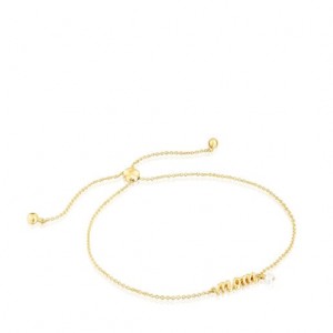 Tous Mama Mom With Cultured Pearl Armband Gold | Österreich-AKYHWC843