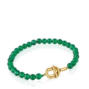 Tous Manifesto With Chalcedony Armband Grün Gold | Österreich-NJXCEL150