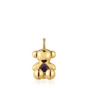 Tous Medium Amethyst Bold Bear Anhänger Silber | Österreich-ZGFTWX528