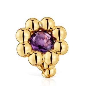 Tous Medium Flower With Amethyst Sugar Party Ring Gold | Österreich-EJGYMC641