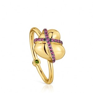 Tous Medium Heart With Rhodolite Lligat Ring Gold | Österreich-NBAOVQ146