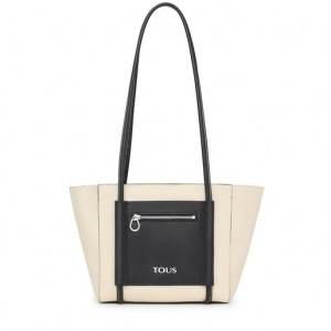 Tous Medium Leder Empire Handtasche Schwarz | Österreich-OTNMSC376