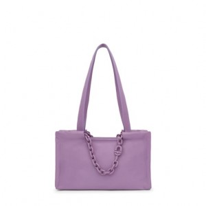 Tous Medium Leder Manifesto Handtasche Lilac | Österreich-IJDONX927