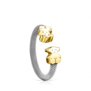 Tous Mesh Ring Silber Gold | Österreich-MGCYHB413