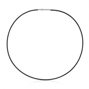 Tous Mesh Tube Steel 2 mm Halskette Schwarz | Österreich-EPXMIV892