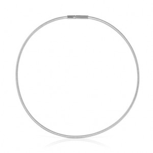 Tous Mesh Tube Steel 3 mm Halskette Silber | Österreich-QFGTJH081