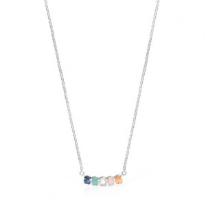 Tous Mini Color With Gemstones Halskette Silber | Österreich-FBSVTA970