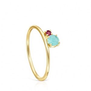 Tous Mini Ivette With Amazonite Ring Gold | Österreich-TELAJF248