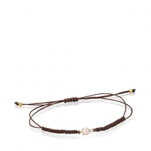 Tous Mini Ivette With Opal Topaz Brown Cord Armband Dunkelbraun | Österreich-NZCDME625
