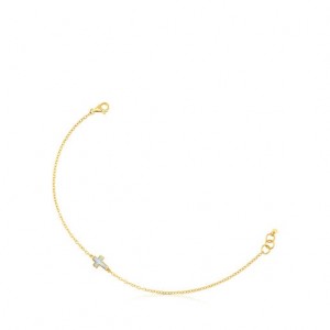 Tous Mother-of-pearl Xxs Cross Armband Gold | Österreich-GOJXTM021