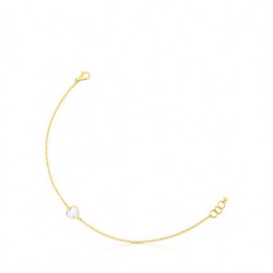 Tous Mother-of-pearl Xxs Heart Armband Gold | Österreich-ZGTHIR436