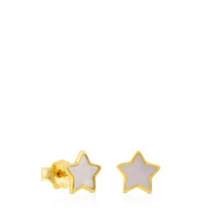Tous Mother-of-pearl Xxs Star Ohrringe Gold | Österreich-HRLQFD601