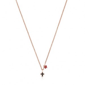 Tous Motif Cross With Spinels Halskette Rosa Gold | Österreich-DEMNPA236