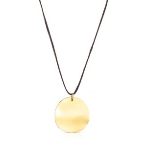 Tous Nenufar Petal With Brown Cord Halskette Gold | Österreich-IVBPDO816