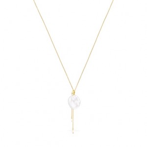 Tous Nenufar Petal With Pearl Halskette Gold | Österreich-TKGSRD468