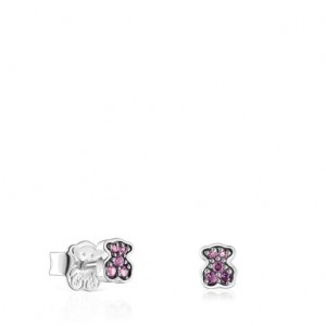 Tous New Motif With Amethyst Bear Ohrringe Silber | Österreich-CFENKX157