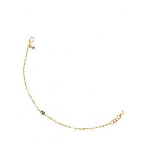 Tous New Motif With Chrome Diopside Bear Armband Gold | Österreich-UNJKQG574