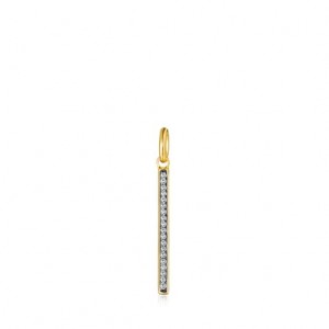 Tous Nocturne Bar With Diamonds Anhänger Gold | Österreich-QLHPKT063