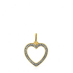 Tous Nocturne Heart With Diamonds Anhänger Gold | Österreich-YZIJQR139