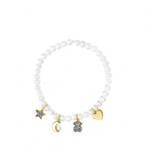 Tous Nocturne Pearl With Diamonds Armband Weiß | Österreich-DFXSEM967