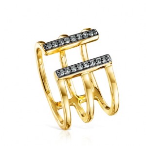 Tous Nocturne Triple With Diamonds Ring Gold | Österreich-SHYACZ243
