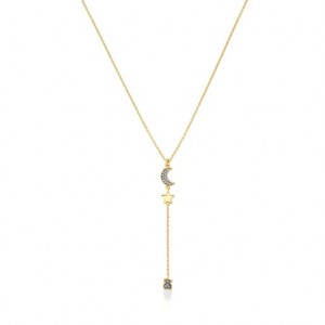 Tous Nocturne With Diamond Charms Halskette Gold | Österreich-OQRTYS930