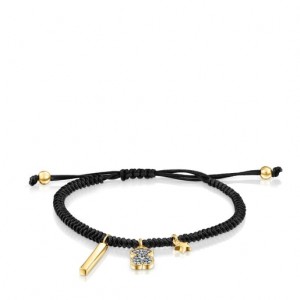 Tous Nocturne With Diamonds Cord Armband Schwarz | Österreich-YAVMQC567