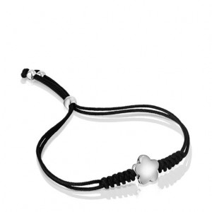 Tous Nylon Bold Motif With Flower Motif Armband Schwarz | Österreich-BXQTYE638