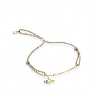 Tous Nylon Lure With Gemstones Armband Gold | Österreich-VHSXBL258